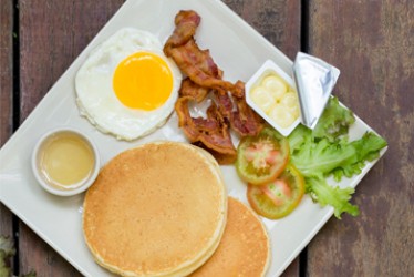 Pancake with Bacon and Egg